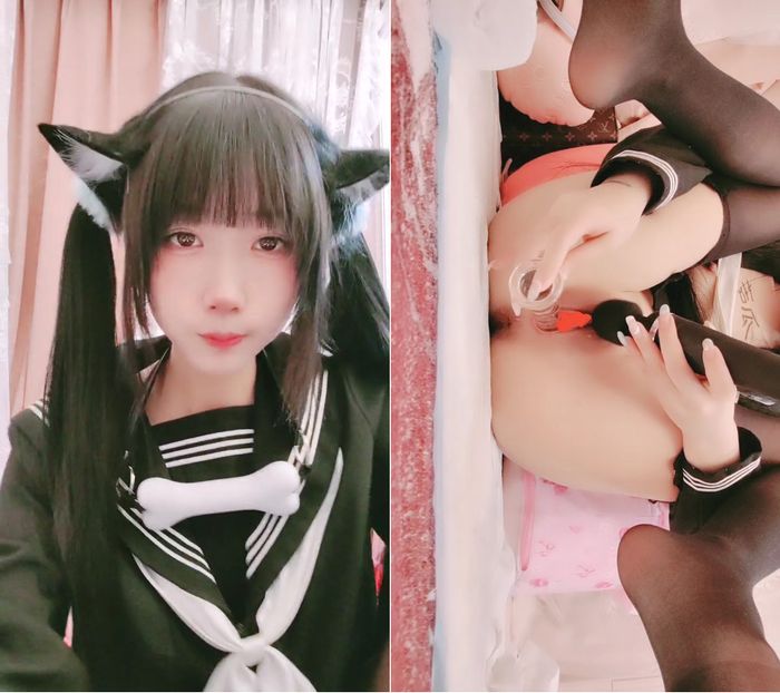 ■ 218分zip／セーラー猫耳娘の尻穴挿入や止めない潮吹きで抜ける！エロカワアジアンライブ配信②